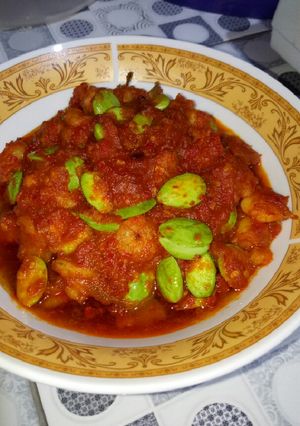 Foto resep Udang Balado Pete (Pedas Mantap)