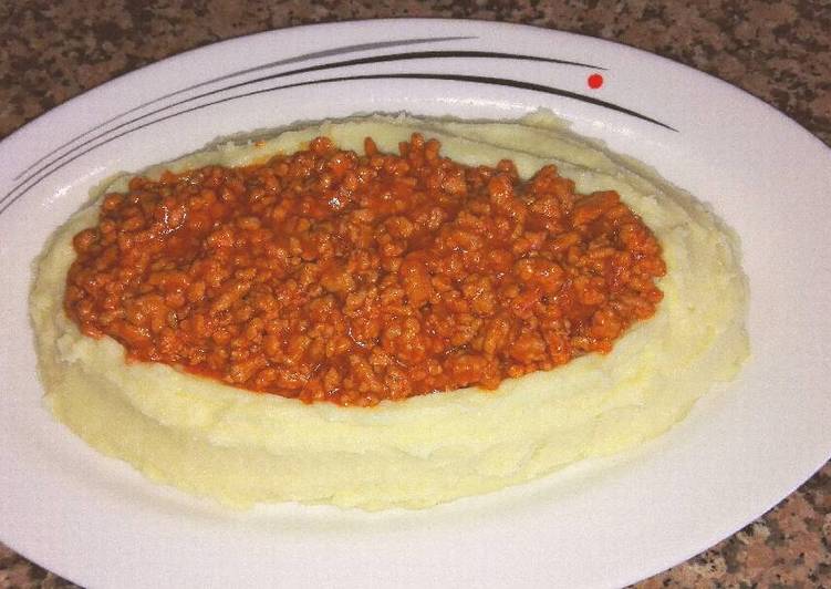 Pastel de puré de patata con carne picada