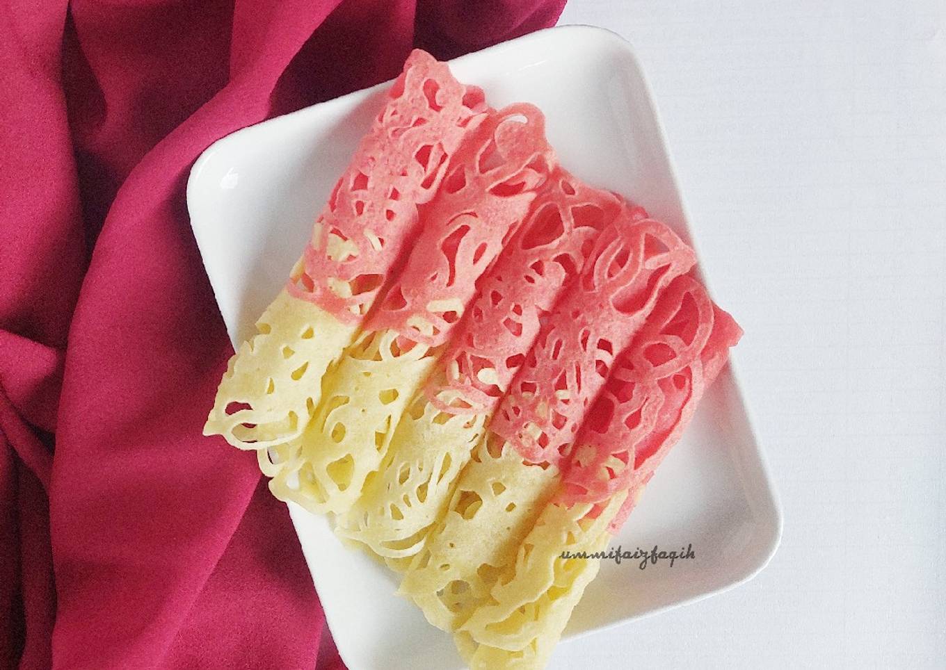 Kue Jaring Merah Putih (takaran sendok)