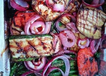Easiest Way to Make Yummy Grilled vegetables with infused Olive Oil and Balsamic glaze
