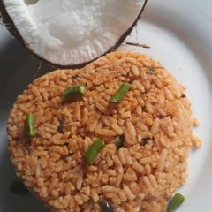 A picture of Coconut jollof rice.