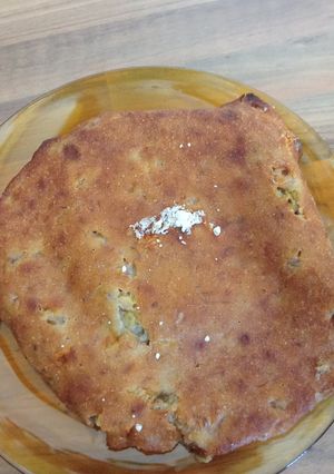 Una foto de Pan de plátano aplastado