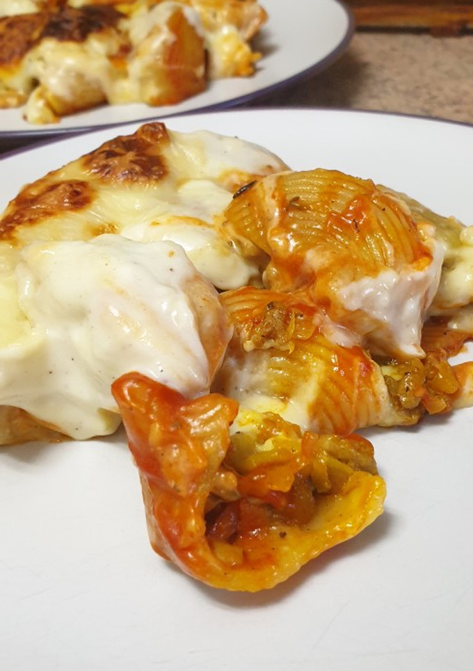 Una foto de Galets rellenos al horno