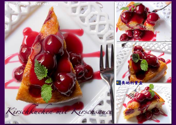 櫻桃蛋糕 淋櫻桃醬 食譜成品照片