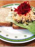 Sándwich de garbanzos y betarraga (para 2 personas)