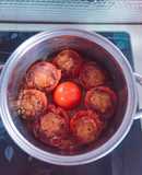 Cà chua nhồi chả thịt