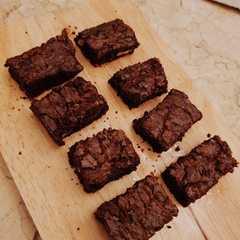 A picture of Soft and Chewy Triple Chocolate Fudge Brownies.