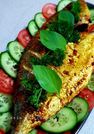 A picture of Ikan Panggang (Oven Bake Trevalle Fish).