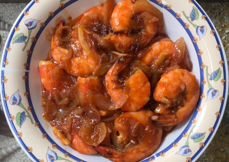 Resep Udang Pedas Asam Manis, Lezat