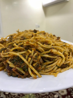 صورة لوصفة سباغيتي باللحم 🍝