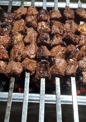 A picture of Beef seekh boti.