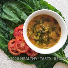 A picture of Swiss chard Sambhar.