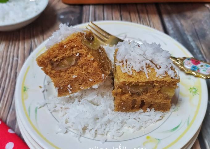 Bagaimana Menyiapkan Cake Pisang Tepung Beras, Lezat Sekali