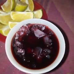 A picture of Hibiscus drink(zobo).