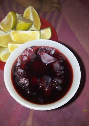 A picture of Hibiscus drink(zobo).