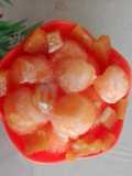 Bolas de melón y papaya con lechera