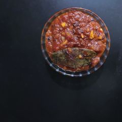 A picture of Crunchy Spiced Dryfruit Tomato Chutney.
