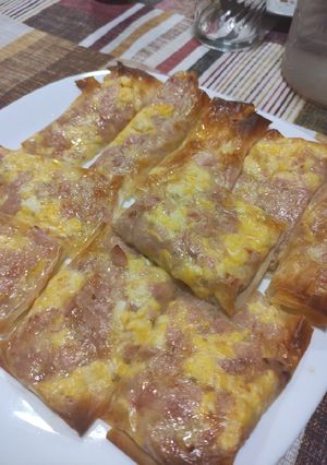 Una foto de Rollitos de jamón, huevo y queso