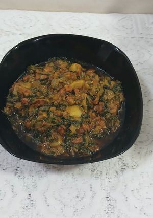 A picture of Methi carrot potato.