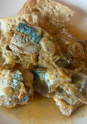 Foto di 132 • Sgombri incipollati (caballas encebolladas), ricetta di Cadice 🇪🇸
