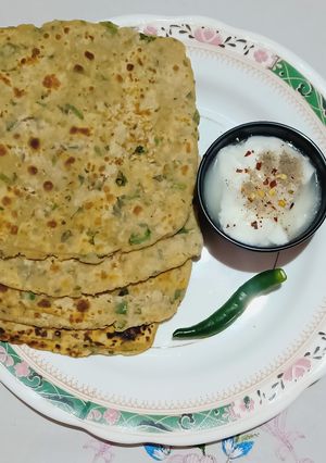 A picture of Soya Square parantha.