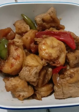 Foto resep Sambel goreng tahu udang