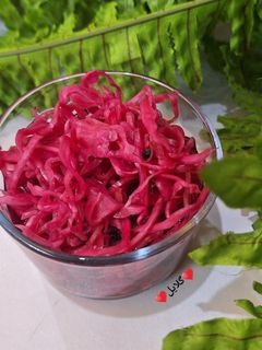 عکسی از دستور ترشی کلم قرمز 😋