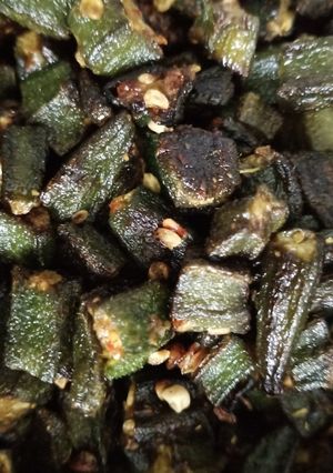 A picture of Bhindi ki sabji.