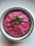 বিটরুট এবং ওয়ালনাট রায়তা(Beet root and Walnut Raita recipe in Bengali)
