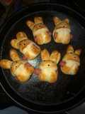 Conejitos de pan con salchichas!!