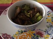 Una foto de brocoli salsa de ostras