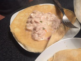 Panqueques con relleno de pollo