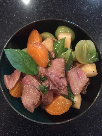 Simple Way Prepare Recipe Steak Fruit Salad that is  Makes Drooling, Perfect}