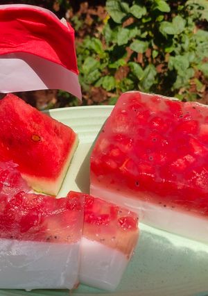 Foto resep Puding Semangka merah putih