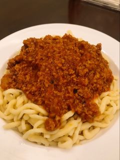 Hình của món Mì trứng homemade sốt spaghetti.