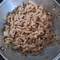 A picture of Banana stem poriyal.