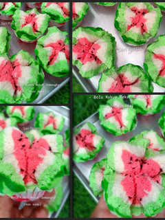 Foto resep Bolu Kukus Mekar Semangka (non soda)