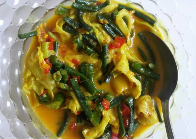 Gule kacang panjang ala masakan padang
