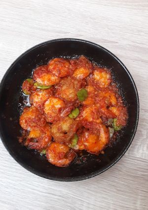 Foto resep Udang balado pete simple
