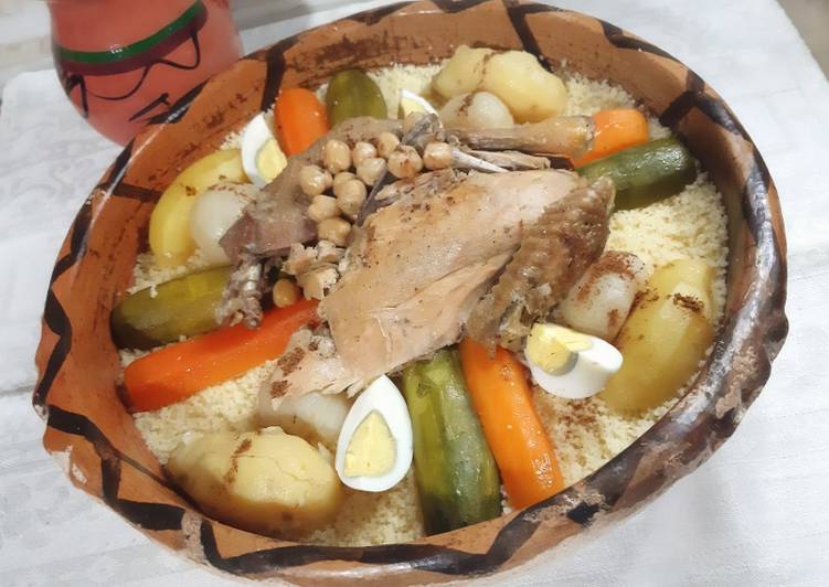 Couscous poulet légumes oeufs durs 🍴