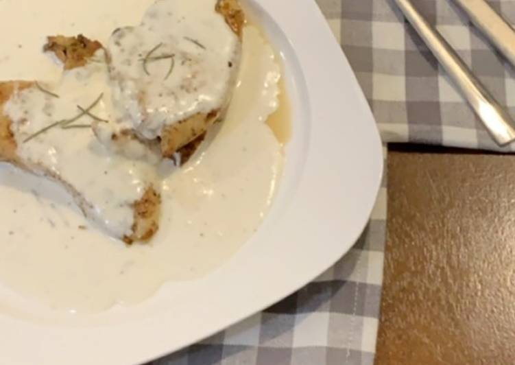 دجاج بالكريمة