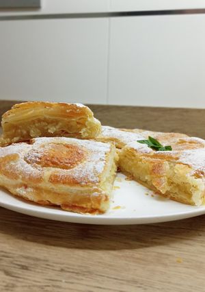 Una foto de Frangipane tarta de hojaldre
