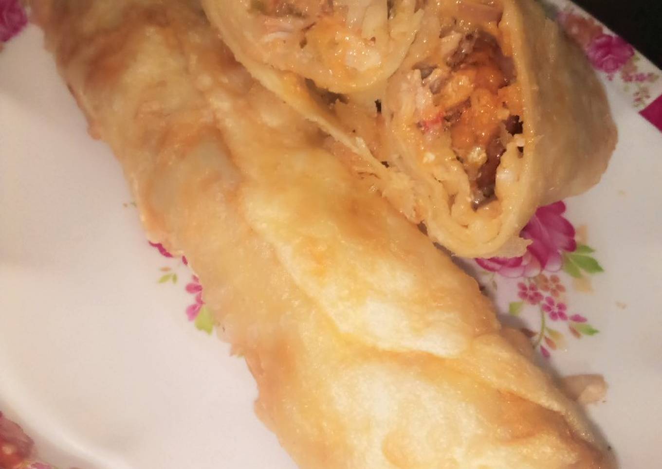 Chicken tikka roll