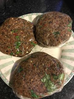 A picture of Vegan burgers.