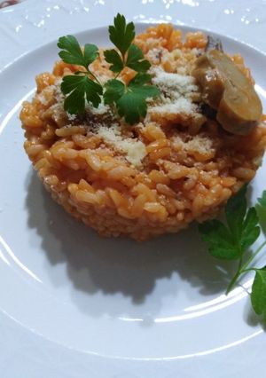 Foto di Risotto al pomodoro e funghi