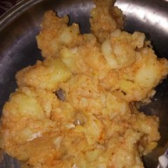A picture of Navratri special aloo / potatoes.