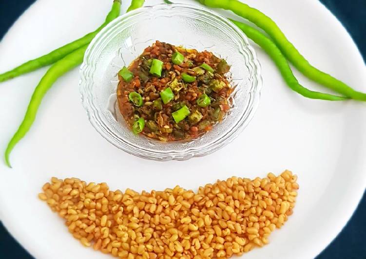Steps to Make Homemade Methi Mirchi Aachar