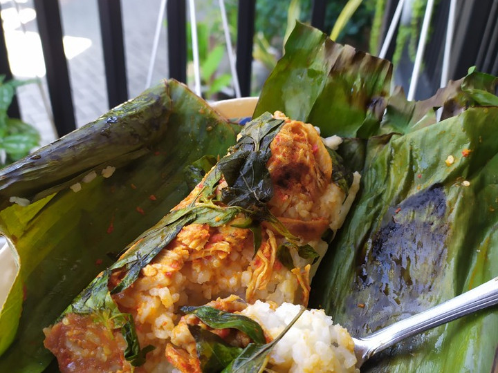 Anti Ribet, Memasak Nasi bakar ayam jamur Sederhana Dan Enak