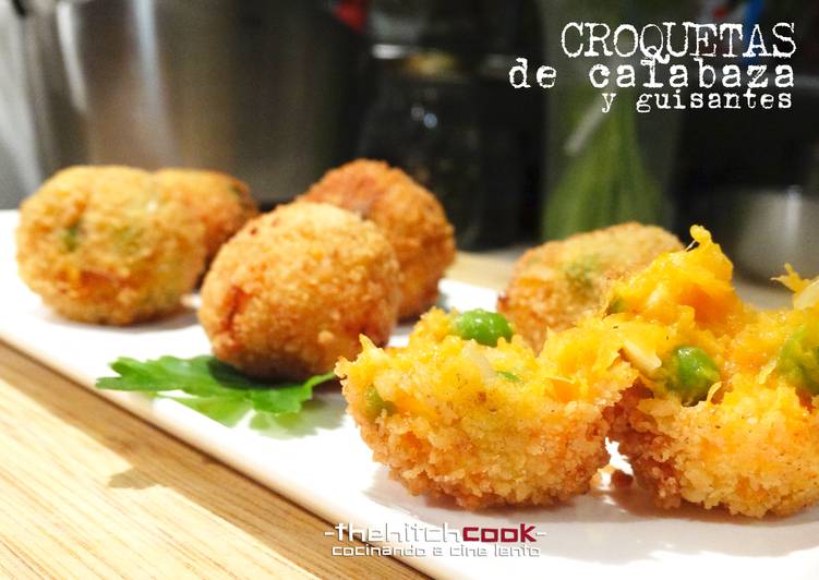 Croquetas de calabaza y guisantes