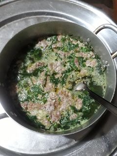 Hình của món Canh cua mồng tơi.